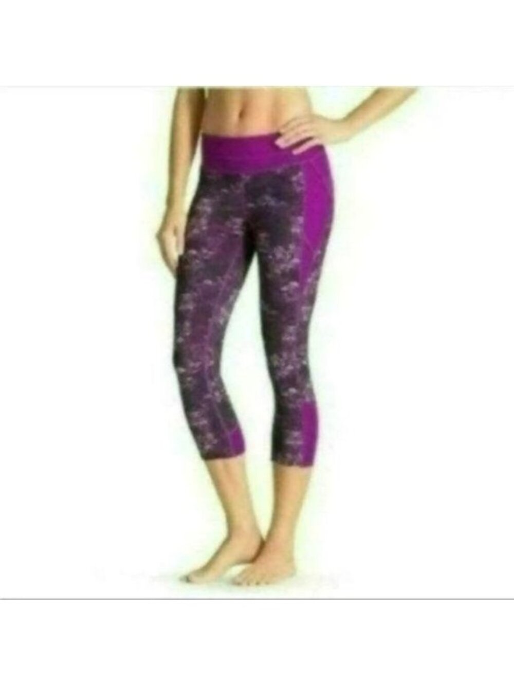 Athleta Connect Women's Extra Small Purple Tight Fit Capri Athletic Leggings